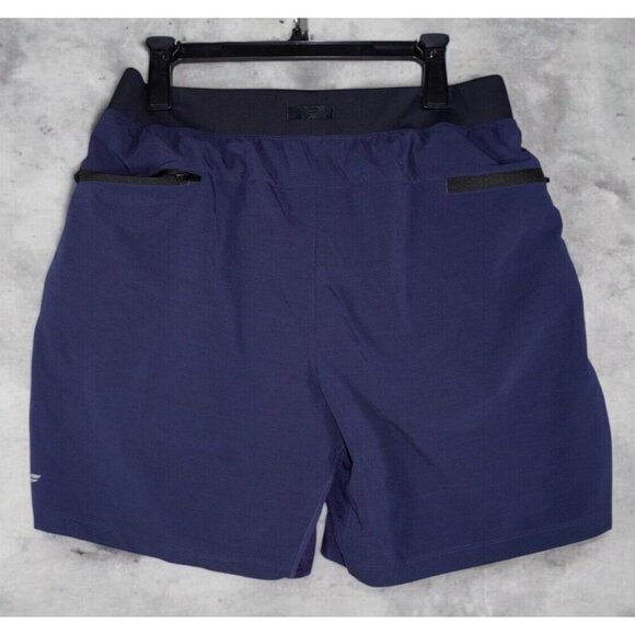 Fabletics The Franchise Shorts Men's Size Medium Solid Blue Athletic Shorts - Picture 4 of 12
